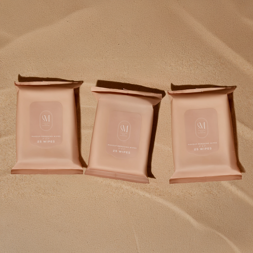 Natural Makeup Removing Facial Wipes - 3 Pack