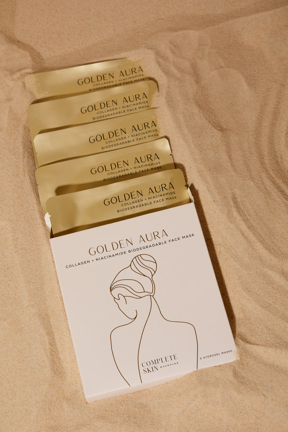 Golden Aura Face Mask Set - 5 Boxes
