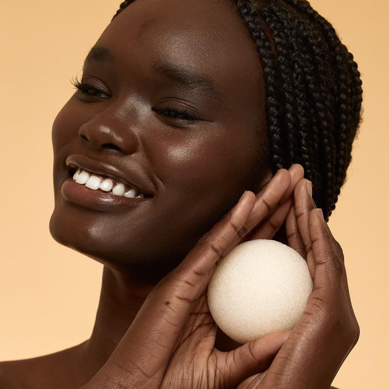Konjac sponge gentle exfoliation for sensitive skin