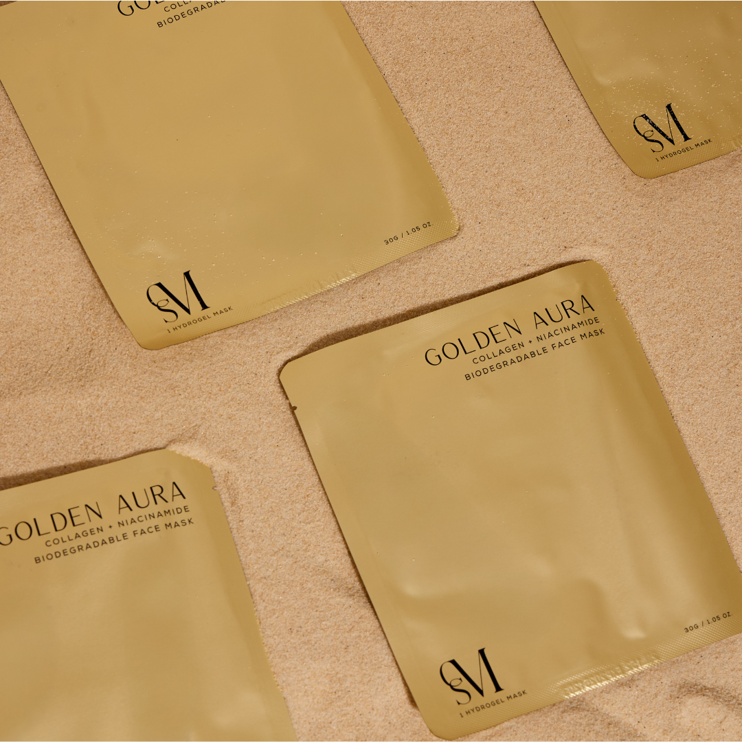 CSM Golden Aura gold hydrogel face mask product shot
