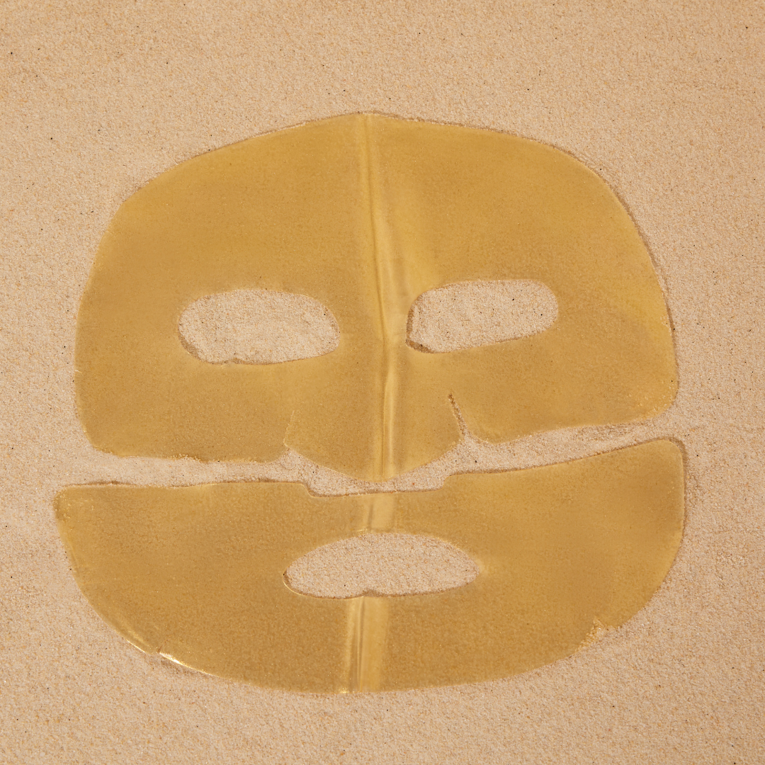 CSM Golden Aura face mask packaging and sheet