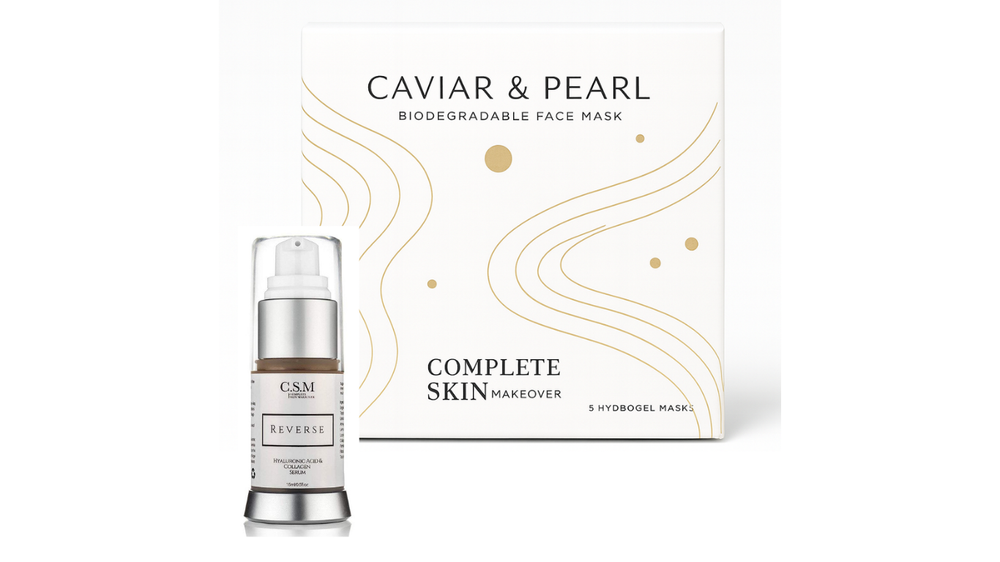 Skincare product with packaging labeled 'Caviar & Pearl' on a white background