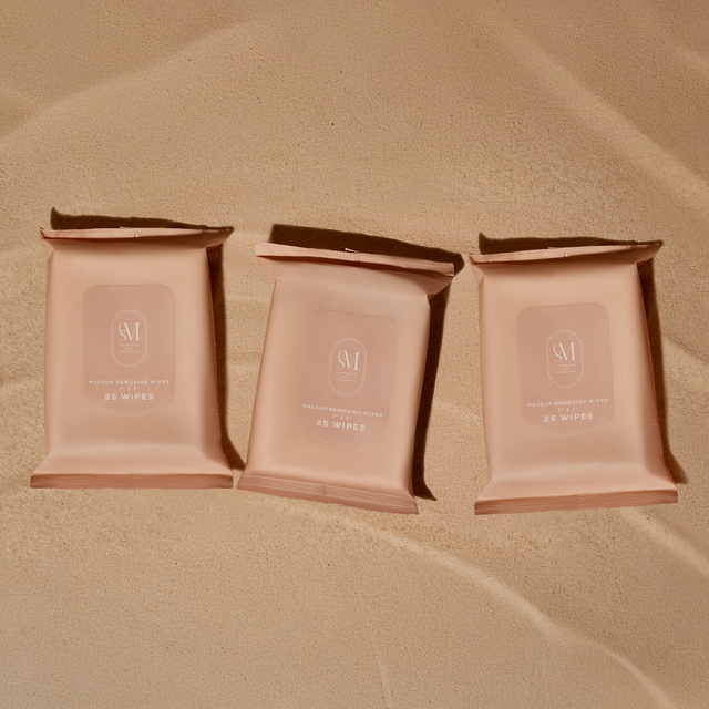 Natural Makeup Removing Facial Wipes - 3 Pack